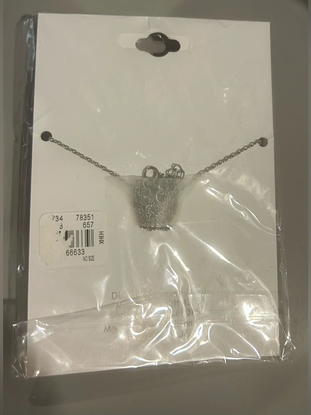 Justice Girls Pink Glitter Bottle Charm Necklace Spread The Sparkle Fox⁠ NWT